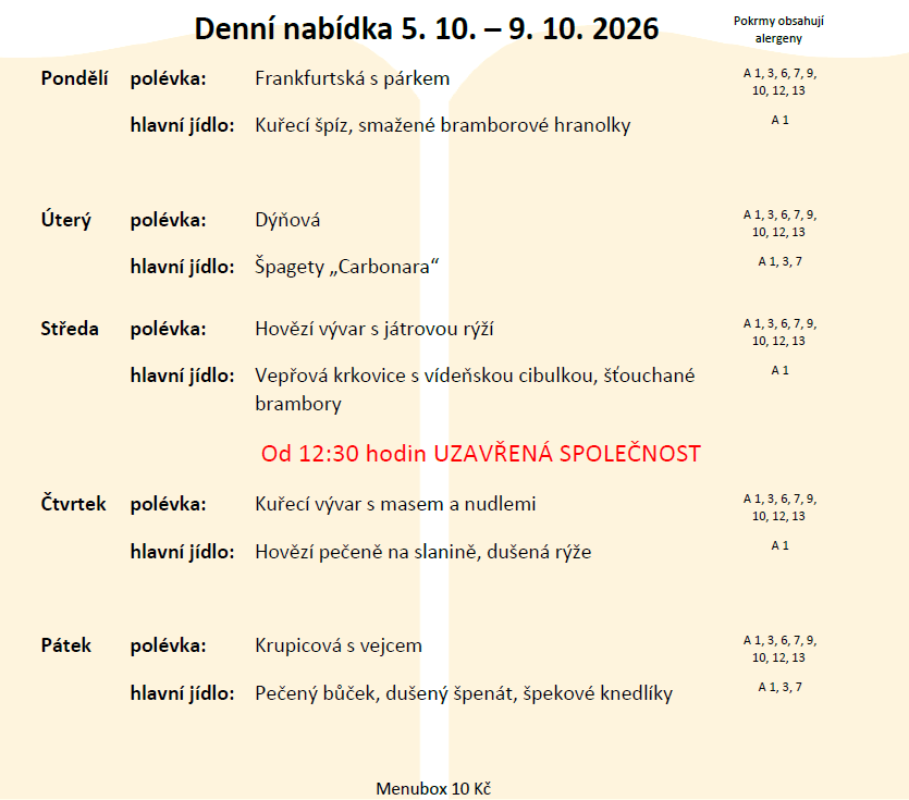 Jídelní list